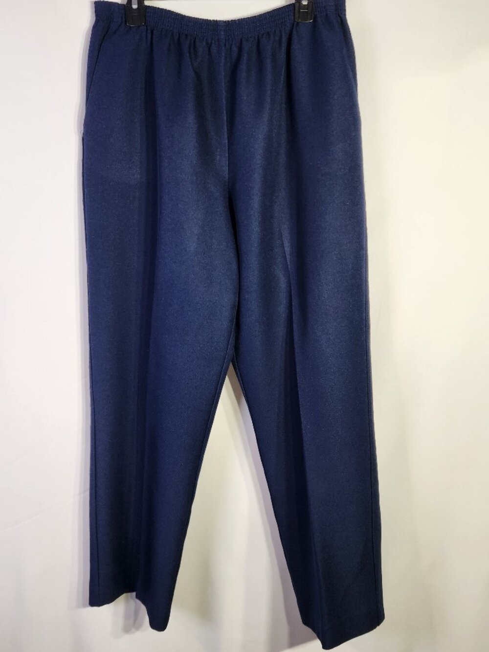 Alfred Dunner Ladies Navy Blue Elastic Waist Pull On Slacks – Size 16